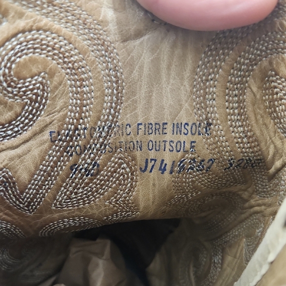 Double H Men's Brown Leather Cowboy Boots Sz 9.5 - Picture 8 of 9